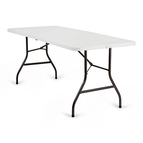 Newstorm OSKAR180 Mesa Plegable Tipo Maleta, Blanco/Gris Oscuro