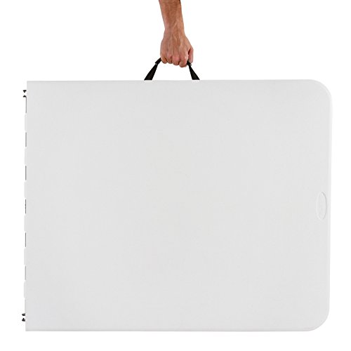 Newstorm OSKAR180 Mesa Plegable Tipo Maleta, Blanco/Gris Oscuro