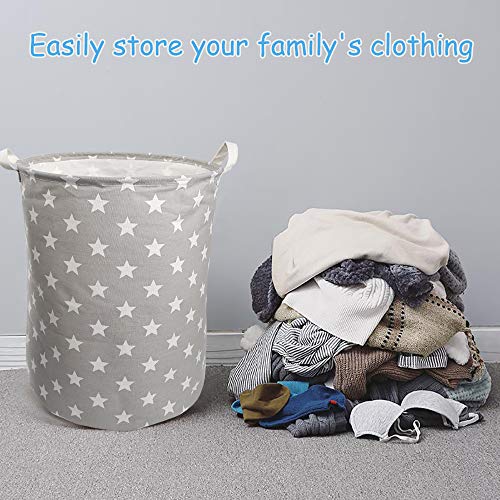 NEWSTYLE Pliable Panier à Linge,Grand Organiser Paniers pour Vêtements Stockage de Jouets Household Organisateur (Gris Star) NEWSTYLE Pliable Panier à Linge,Grand Organiser Paniers pour Vêtements Stockage de Jouets Household Organisateur (Gris Star)