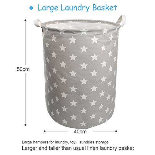 NEWSTYLE Pliable Panier à Linge,Grand Organiser Paniers pour Vêtements Stockage de Jouets Household Organisateur (Gris Star) NEWSTYLE Pliable Panier à Linge,Grand Organiser Paniers pour Vêtements Stockage de Jouets Household Organisateur (Gris Star)