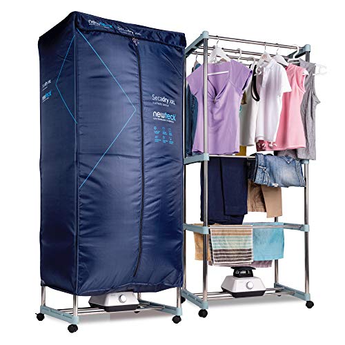 NEWTECK Secadora de Ropa Eléctrica Portátil Secadry XXL, Secadora por Ventilación, 1200W, Gran Capacidad 15 Kg, Temporizador 180 min, 3 Niveles, Silencioso, Multifunción: Secadora, Armario, Tendedero NEWTECK Secadora de Ropa Eléctrica Portátil Secadry XXL, Secadora por Ventilación, 1200W, Gran Capacidad 15 Kg, Temporizador 180 min, 3 Niveles, Silencioso, Multifunción: Secadora, Armario, Tendedero