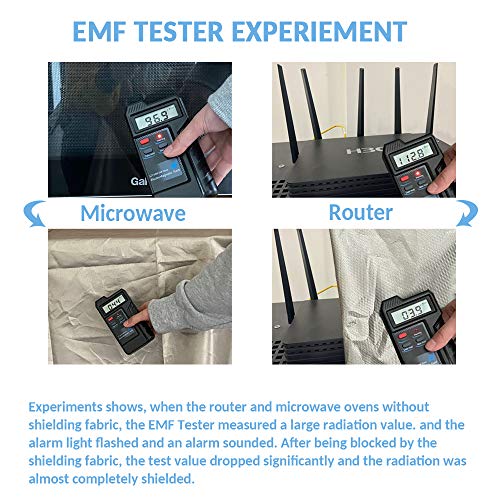 NGLVKE - Tejido protector contra radiación (protección WLAN, bloque de señal, tejido conductor absorbente EMF)