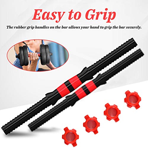 N/H Barra corta para mancuernas, duradera, tubo de conexión de acero, rosca de goma, mango antideslizante para entrenamiento deportivo, orificio de 28-30 mm máx. N/H Barra corta para mancuernas, duradera, tubo de conexión de acero, rosca de goma, mango antideslizante para entrenamiento deportivo, orificio de 28-30 mm máx.