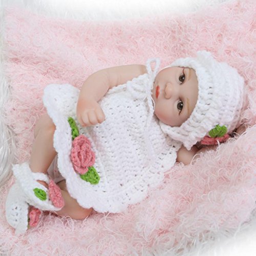 Nicery 10 Pulgadas renacer de la Reborn muñeca de Silicona Duro Simulación de Vinilo 26cm Impermeable Juguete del baño del niño con los Ojos de acrílico Reborn Baby Reborn Doll gx26-34es