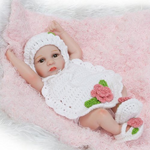 Nicery 10 Pulgadas renacer de la Reborn muñeca de Silicona Duro Simulación de Vinilo 26cm Impermeable Juguete del baño del niño con los Ojos de acrílico Reborn Baby Reborn Doll gx26-34es