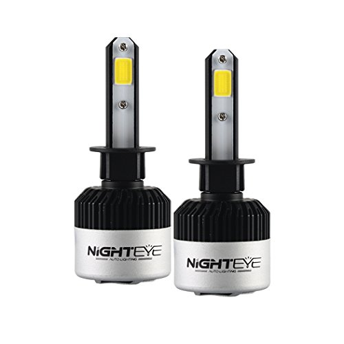 Nighteye – Bombillas LED para faro de coche – H1 H4 H7 72 W 9000 lm / Set 6500 K Blanco frío