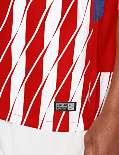 Nike 2017/18 Atlético de Madrid Stadium Home Camiseta de Manga Corta, Hombre, Rojo (Sport Red/White/Deep Royal Blue), 2XL