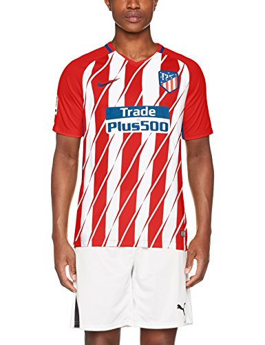 Nike 2017/18 Atlético de Madrid Stadium Home Camiseta de Manga Corta, Hombre, Rojo (Sport Red/White/Deep Royal Blue), 2XL