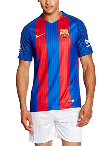 NIKE 776850-481 Camiseta Fútbol Club Barcelona, Hombre, Azul/Rojo/Dorado, L