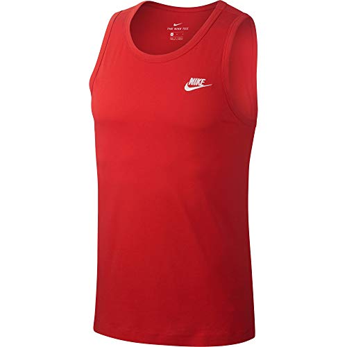 NIKE Camiseta de Tirantes para Hombre M NSW Club Bq1260, Hombre, Camiseta de Tirantes Anchos, BQ1260, Rojo (University Red/White), Small NIKE Camiseta de Tirantes para Hombre M NSW Club Bq1260, Hombre, Camiseta de Tirantes Anchos, BQ1260, Rojo (University Red/White), Small