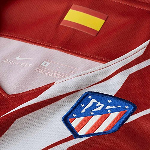 NIKE Camiseta del Atletico de Madrid para Mujer, Temporada 2017/2018, Mujer, 847219-611, Rojo/Blanco, Small