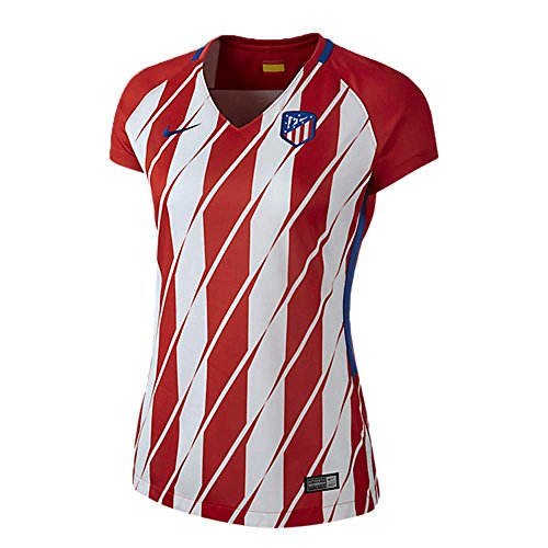 NIKE Camiseta del Atletico de Madrid para Mujer, Temporada 2017/2018, Mujer, 847219-611, Rojo/Blanco, Small