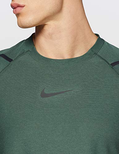 NIKE Camiseta para Hombre Pro Top NPC, Hombre, Camiseta, CU4989, Jade Galactic - Gorra, Color Negro, Large