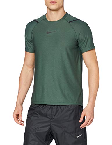 NIKE Camiseta para Hombre Pro Top NPC, Hombre, Camiseta, CU4989, Jade Galactic - Gorra, Color Negro, Large