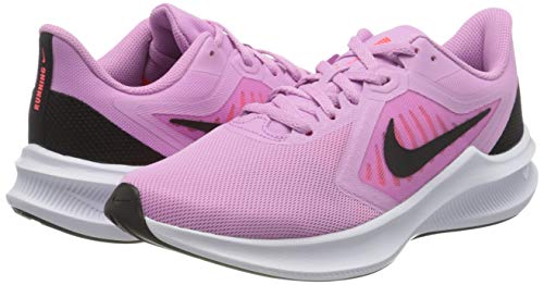 Nike Downshifter 10, Running Shoe Mujer, Beyond Pink/Black-Flash Crimson, 39 EU