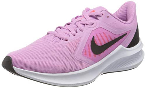 Nike Downshifter 10, Running Shoe Mujer, Beyond Pink/Black-Flash Crimson, 39 EU