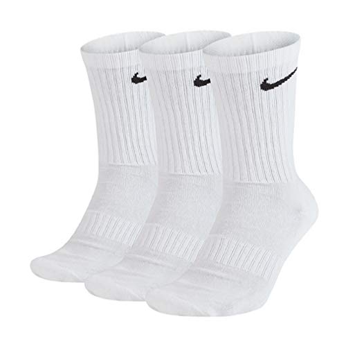 Nike Everyday Cushion Crew - Calcetines (3 unidades) negro/blanco L