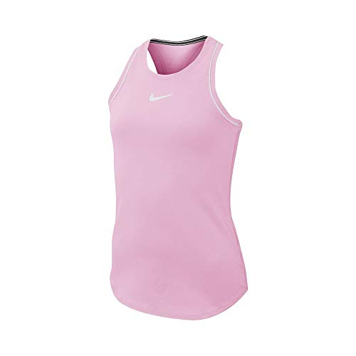 NIKE G Nkct Dry Tank Camiseta De Tirantes, Niñas, Pink Rise/White/White/White, XL NIKE G Nkct Dry Tank Camiseta De Tirantes, Niñas, Pink Rise/White/White/White, XL