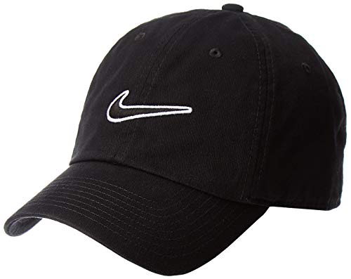 NIKE Heritage 86 Essential Swoosh Gorra Regulable, Unisex Adulto, Negro (Black), Talla Única