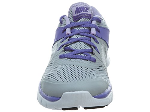 Nike Laufschuhe Flex 2014 Run (GS) Wolf Grey-Metallic Silver-Purple Haze-Hydrangeas (642755-003) 36 Grau