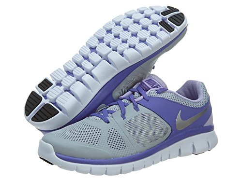 Nike Laufschuhe Flex 2014 Run (GS) Wolf Grey-Metallic Silver-Purple Haze-Hydrangeas (642755-003) 36 Grau