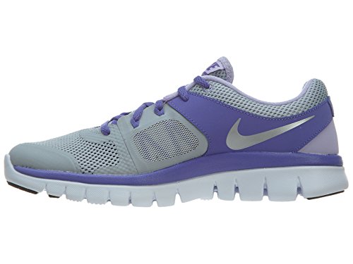 Nike Laufschuhe Flex 2014 Run (GS) Wolf Grey-Metallic Silver-Purple Haze-Hydrangeas (642755-003) 36 Grau