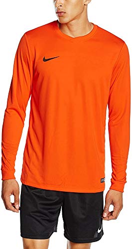 Nike LS Park Vi JSY Camiseta de Manga Larga, Hombre, Naranja (Safety Orange/Black), M Nike LS Park Vi JSY Camiseta de Manga Larga, Hombre, Naranja (Safety Orange/Black), M