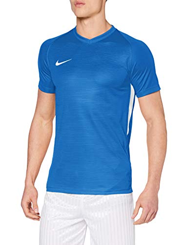 NIKE M NK Dry Tiempo Prem JSY SS T-Shirt, Hombre, Royal Blue/Royal Blue/White/White, L NIKE M NK Dry Tiempo Prem JSY SS T-Shirt, Hombre, Royal Blue/Royal Blue/White/White, L