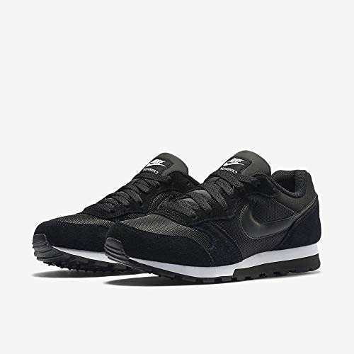 Nike MD Runner 2, Zapatillas de Running Mujer, Negro (Black / Black-White), 36.5 EU