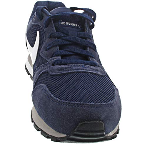 Nike MD Runner 2, Zapatillas Hombre, Midnight Navy/White/Wolf Grey, 43 EU