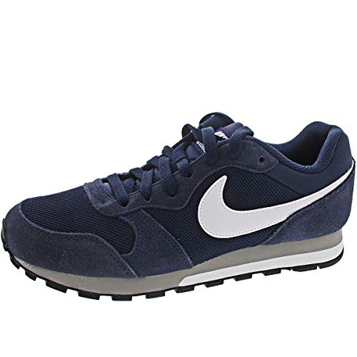 Nike MD Runner 2, Zapatillas Hombre, Midnight Navy/White/Wolf Grey, 43 EU