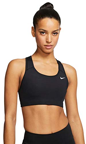 NIKE Med Non Pad Bra Sujetador de Deporte, Mujer, Black/(White), XL NIKE Med Non Pad Bra Sujetador de Deporte, Mujer, Black/(White), XL