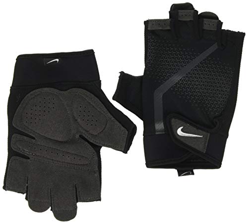 Nike Men's Ultimate Fitness Gloves Guantes, Hombre, Negro / Antracita / Blanco, M Nike Men's Ultimate Fitness Gloves Guantes, Hombre, Negro / Antracita / Blanco, M