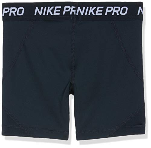 NIKE Pro Boy Short Pantalones Cortos, Niñas, Negro (Black/Black/Black/White), L (146-156 CM)