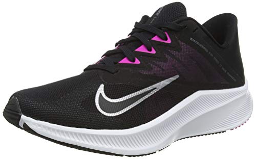 Nike Quest 3, Running Shoe Mujer, Black/Metallic Cool Grey-Dark Smoke Grey, 39 EU