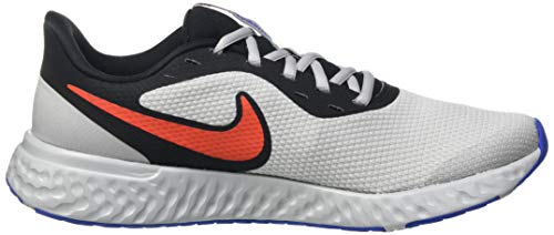 Nike Revolution 5, Running Shoe Hombre, Black/Chile Red-Light Smoke Grey, 41 EU