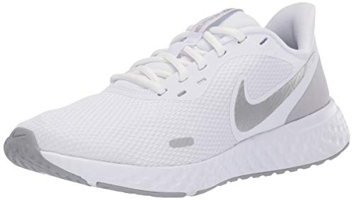 Nike Revolution 5, Zapatillas de Atletismo Mujer, Multicolor (White/Wolf Grey/Pure Platinum 100), 36 EU