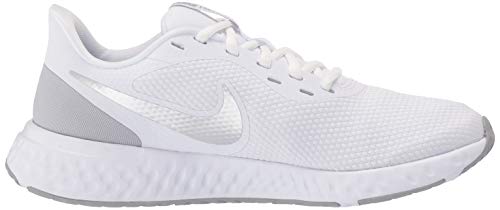 Nike Revolution 5, Zapatillas de Atletismo Mujer, Multicolor (White/Wolf Grey/Pure Platinum 100), 36 EU