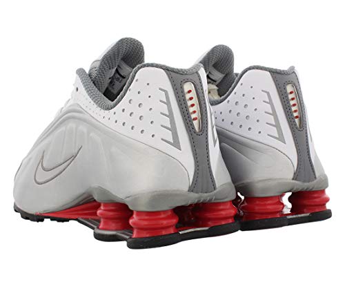 Nike Shox R4 - Zapatillas deportivas para hombre, (Blanco / Plateado metálico), 41.5 EU