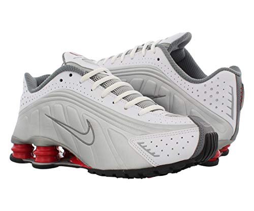 Nike Shox R4 - Zapatillas deportivas para hombre, (Blanco / Plateado metálico), 41.5 EU