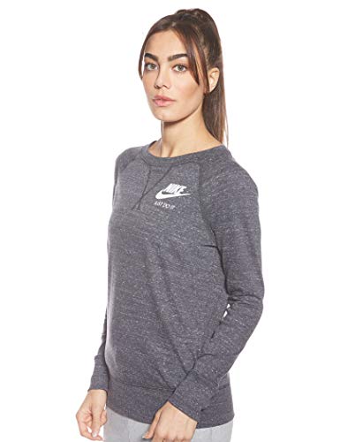 NIKE Sportsware Gym Vintage Crew Camiseta de Manga Larga, Mujer, Negro (Anthracite/Sail), XS