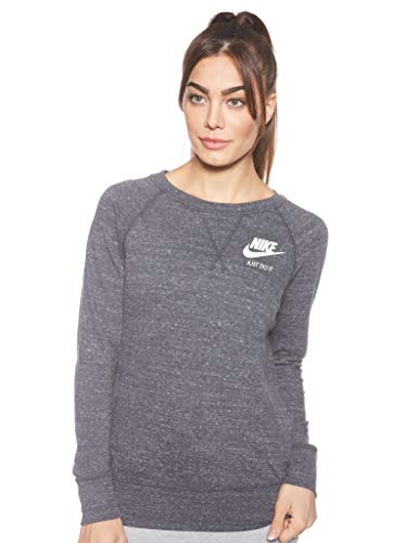 NIKE Sportsware Gym Vintage Crew Camiseta de Manga Larga, Mujer, Negro (Anthracite/Sail), XS