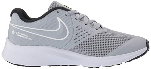 Nike Star Runner 2 (GS), Zapatillas de Running Unisex Adulto, Gris (Wolf Grey/White/Black/Volt 005), 37.5 EU