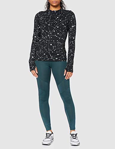 NIKE Sudadera para Mujer Element Flsh Top, Mujer, Sudadera para Mujer., CU3391, Negro y Plateado, Small