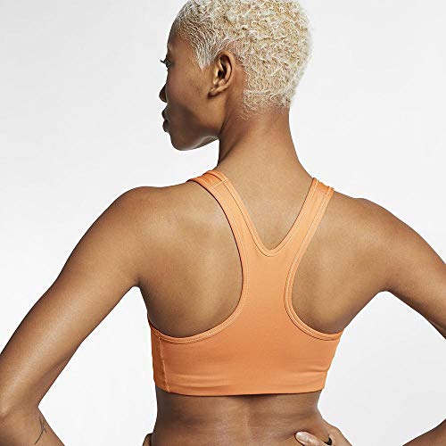 NIKE Swoosh Bra Top, Mujer, Fuel Orange/Black, XS