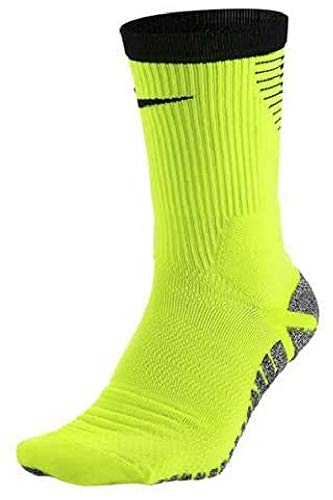 NIKE U NG Strk LTWT Crew Calcetines de Fútbol Uni 1 Par, Hombre, Volt Amarillo/Negro, 6-7.5