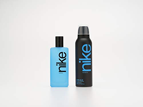 Nike - Ultra Blue Estuche de Regalo para Hombre, Eau de Toilette 100 ml y Desodorante en Spray 200 ml Nike - Ultra Blue Estuche de Regalo para Hombre, Eau de Toilette 100 ml y Desodorante en Spray 200 ml