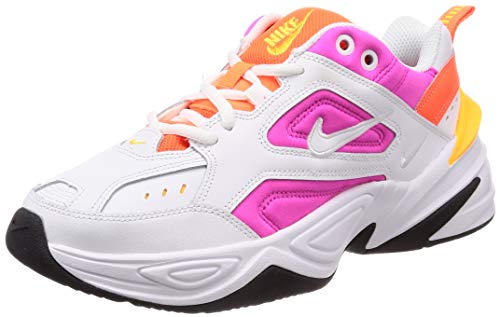 Nike W M2K TEKNO, Zapatillas de Atletismo para Mujer, Multicolor (White/White/Laser Fuchsia/Hyper Crimson 000), 41 EU