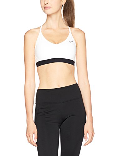 NIKE W Nk Favorites Bra Sujetador Deportivo, Mujer, Blanco (White/Black/Black), L NIKE W Nk Favorites Bra Sujetador Deportivo, Mujer, Blanco (White/Black/Black), L