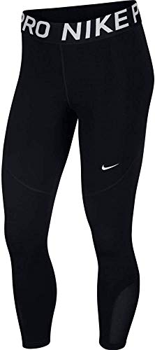 NIKE W NP Crop Pantalones de Deporte, Mujer, Black/(White), L